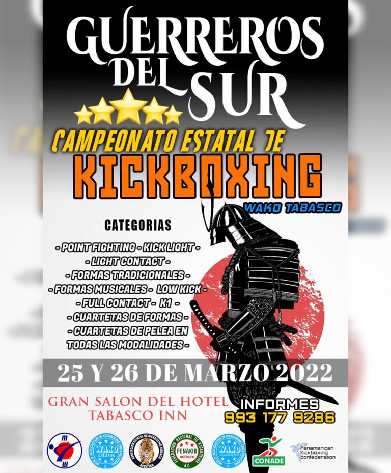Campeonato Estatal de Kickboxing Guerreros del Sur 2022